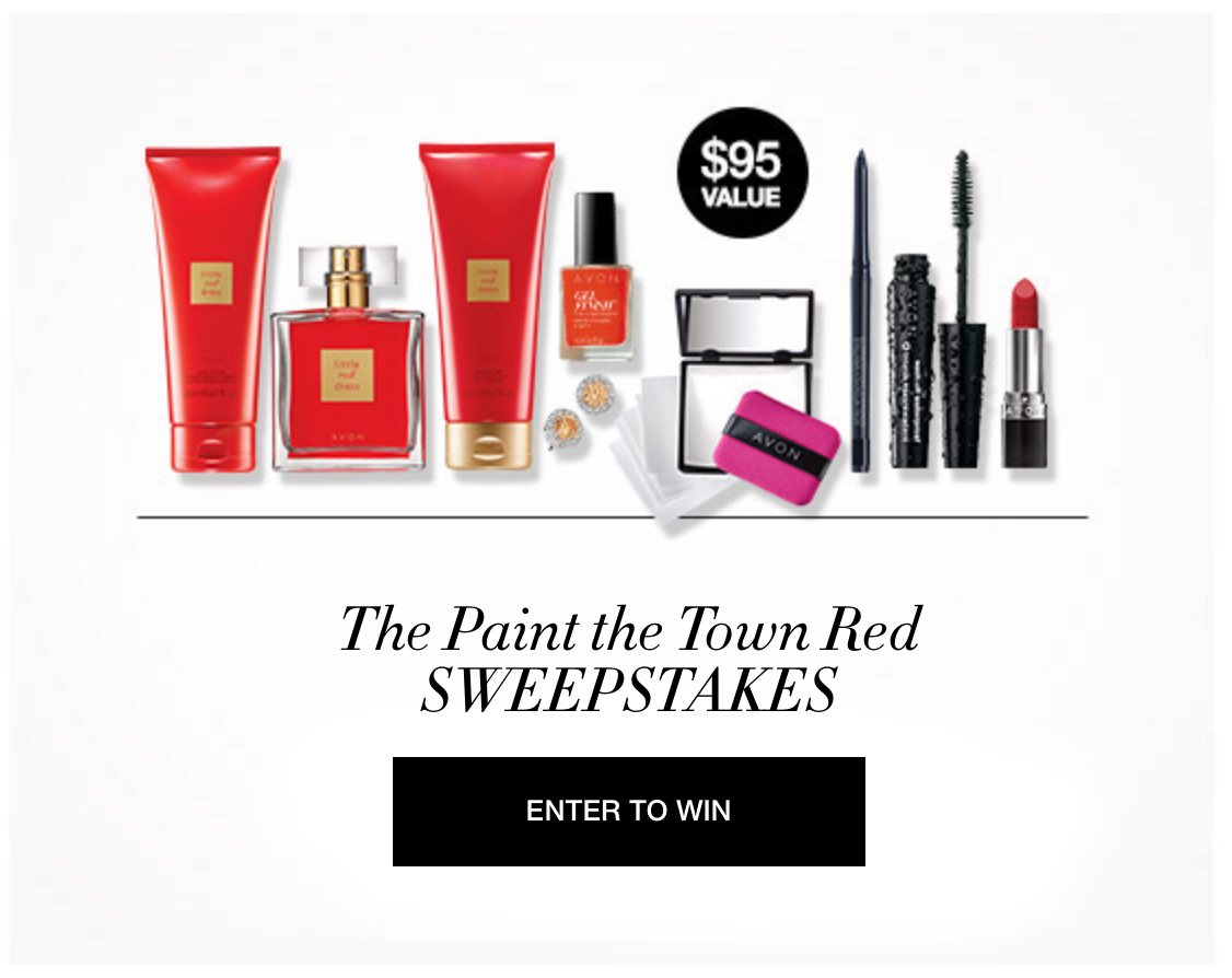 AVON The Paint the Town Red Sweekpstakes